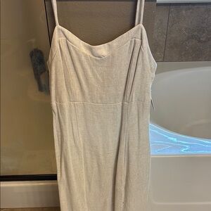 Altar'd State Cream Spaghetti Strap Slip Dress